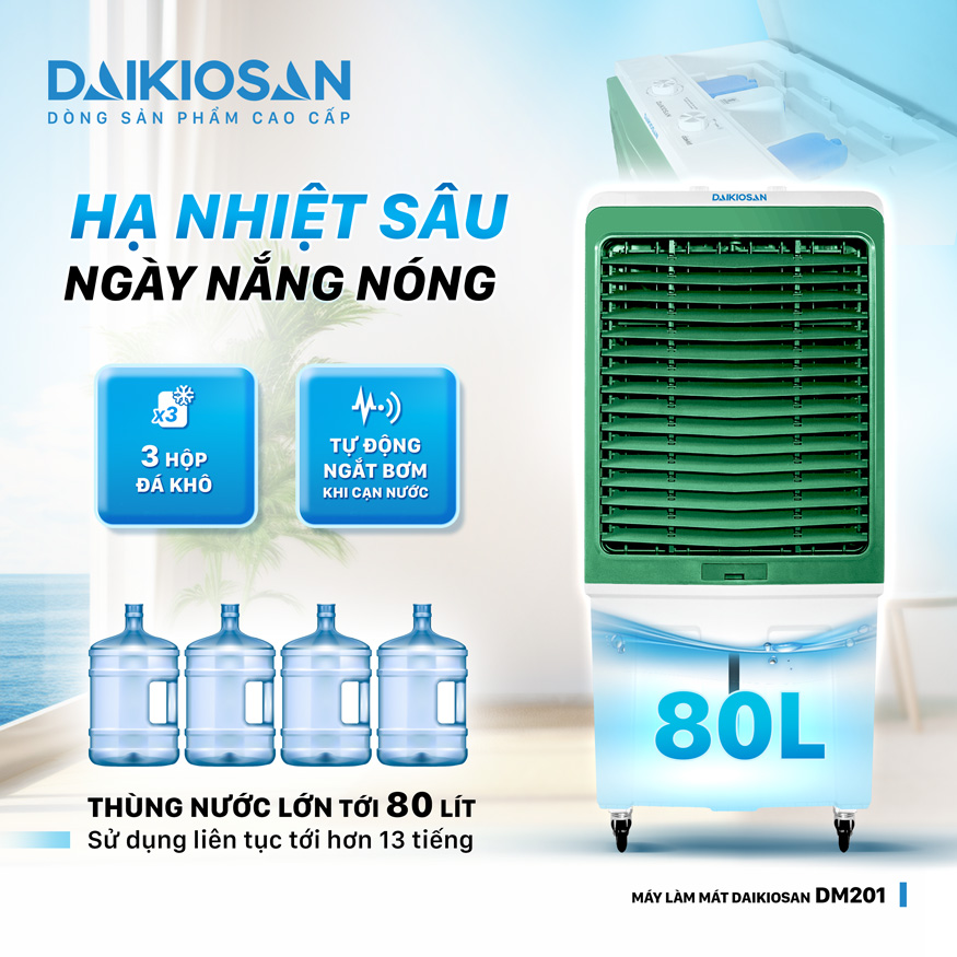 may-lam-mat-khong-khi-daikiosan-dm201-52380-3 Quạt điều hòa không khí Daikiosan DM201 hạ nhiệt nhanh