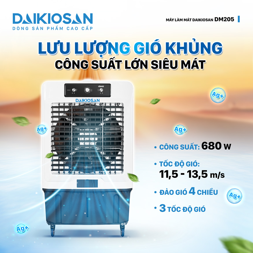 Quạt điều hòa thương mại Daikiosan DM205 có lưu lượng gió khủng