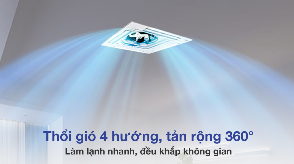 Thổi gió 4 chiều - Máy lạnh âm trần Panasonic Inverter 4.5 HP S-3448PU3H / U-43PR1H5 Thổi gió 4 chiều - Máy lạnh âm trần Panasonic Inverter 4.5 HP S-3448PU3H / U-43PR1H5
