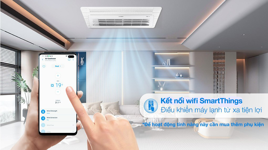 Máy lạnh âm trần 1 hướng Samsung Inverter 2.5 HP AC071TN1DKC/EA - Kết nối wifi Máy lạnh âm trần 1 hướng Samsung Inverter 2.5 HP AC071TN1DKC/EA - Kết nối wifi