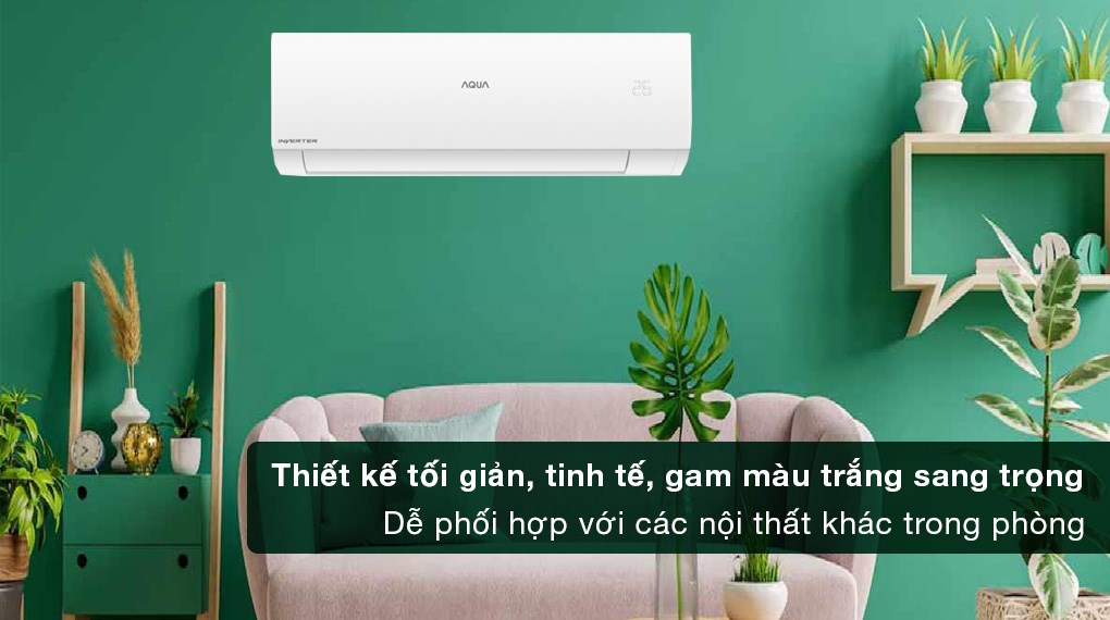 Máy lạnh AQUA Inverter 2 HP AQA-RV18QE - Thiết kế đơn giản, tinh tế, màu trắng sang trọng Máy lạnh AQUA Inverter 2 HP AQA-RV18QE - Thiết kế đơn giản, tinh tế, màu trắng sang trọng