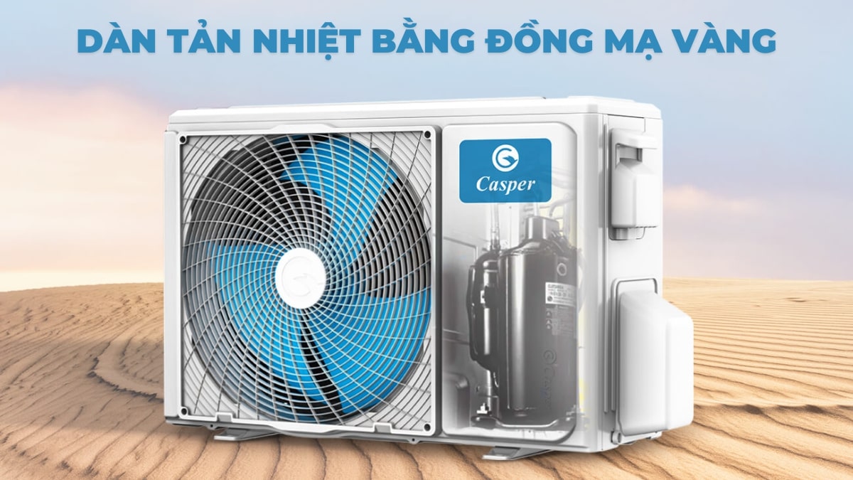 may-lanh-casper-inverter-2-5-hp-gc-24is35-15805-1 Dàn tản nhiệt bằng đồng mạ vàng