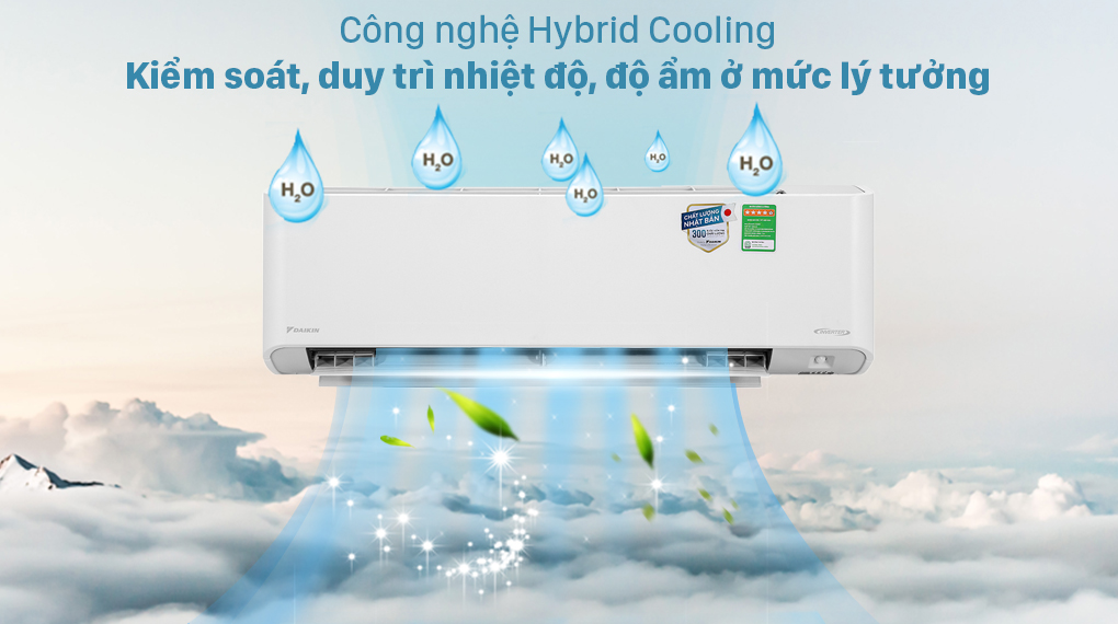 Máy lạnh Daikin Inverter 1 HP FTKZ25VVMV - Công nghệ Hybrid Cooling Máy lạnh Daikin Inverter 1 HP FTKZ25VVMV - Công nghệ Hybrid Cooling