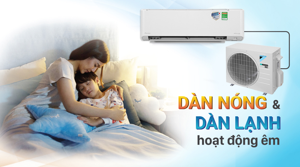 Máy lạnh Daikin Inverter 1 HP FTKZ25VVMV - Dàn nóng và dàn lạnh hoạt động êm cho không gian yên tĩnh Máy lạnh Daikin Inverter 1 HP FTKZ25VVMV - Dàn nóng và dàn lạnh hoạt động êm cho không gian yên tĩnh