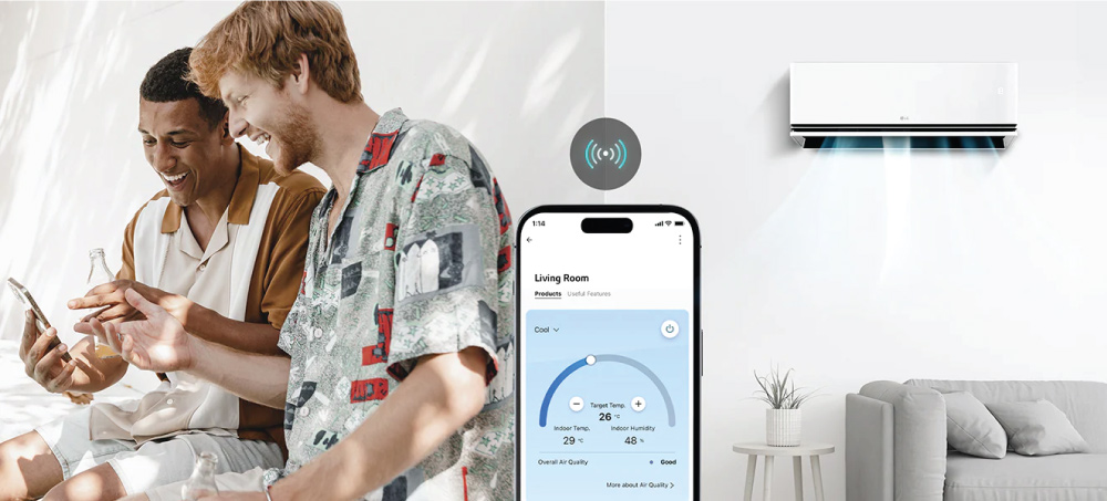 Kết nối wifi cho phép người dùng điều khiển máy lạnh từ xa thuận tiện