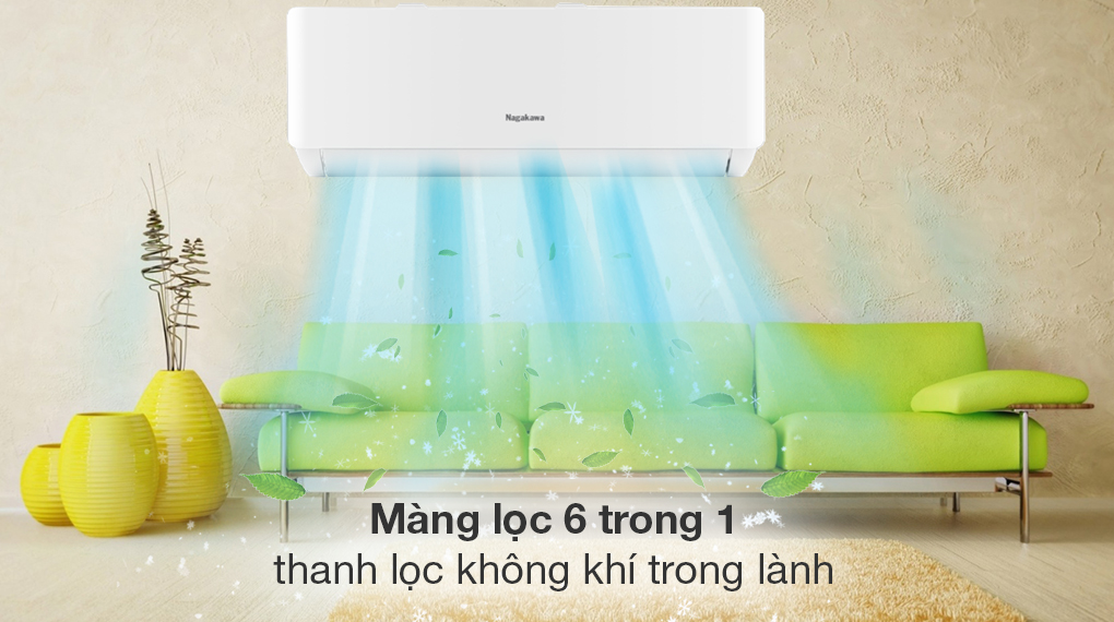 Máy lạnh Nagakawa Inverter 2 HP NIS-C18R2T28 - Khả năng lọc không khí Máy lạnh Nagakawa Inverter 2 HP NIS-C18R2T28 - Khả năng lọc không khí
