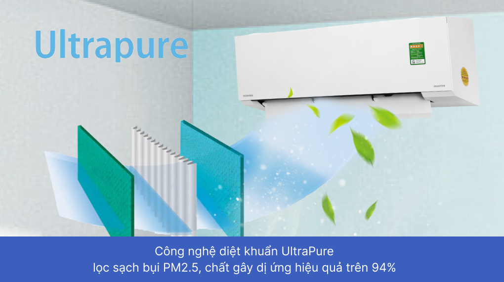 Máy lạnh Toshiba Inverter 1 HP RAS-H10E2KCVG-V - Kháng khuẩn khử mùi Máy lạnh Toshiba Inverter 1 HP RAS-H10E2KCVG-V - Kháng khuẩn khử mùi