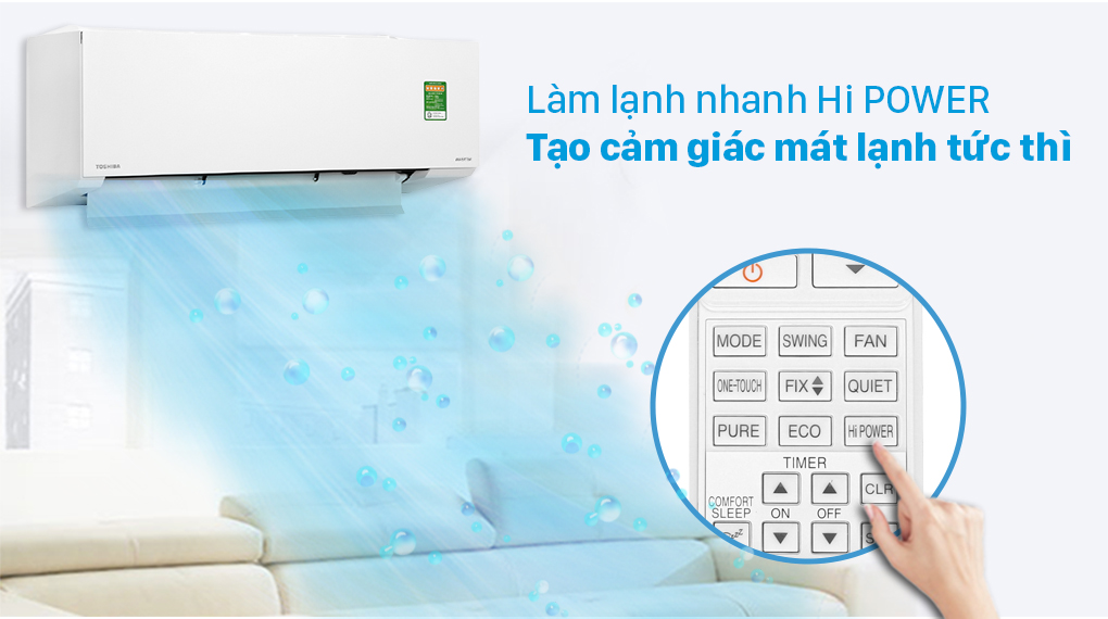 may-lanh-toshiba-inverter-1-hp-ras-h10e2kcvg-v-16283-3 Máy lạnh Toshiba Inverter 1 HP RAS-H10E2KCVG-V - Làm lạnh nhanh chóng với chế độ Hi Power