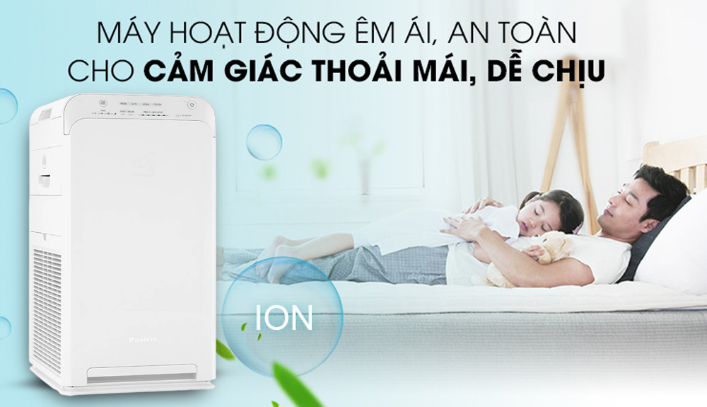 Máy lọc DAIKIN MC40UVM6-7 vận hành êm ái với độ ồn tối đa chỉ 49dB