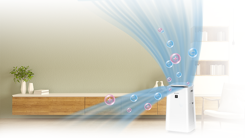 Máy lọc không khí tạo ẩm Sharp KI-L60V-W có công nghệ plasma ion