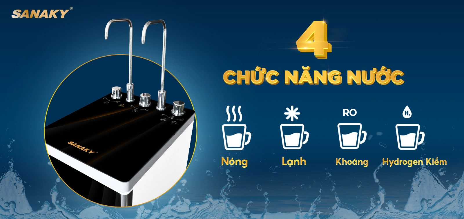 Máy lọc nước nóng lạnh Sanaky SNK-S3HK001
