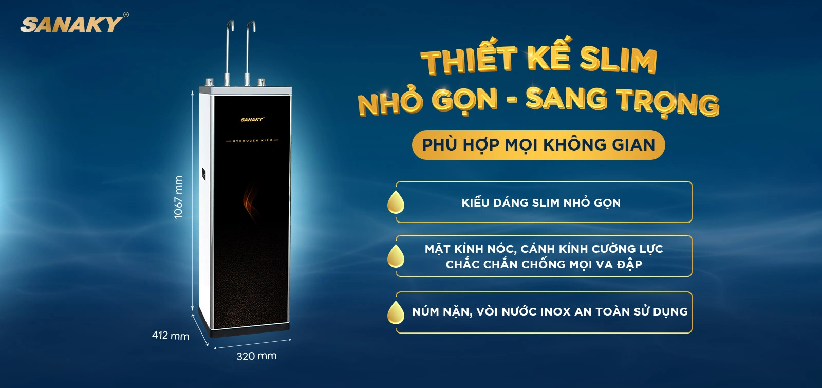 Máy lọc nước nóng nguội Sanaky SNK-S2HK002