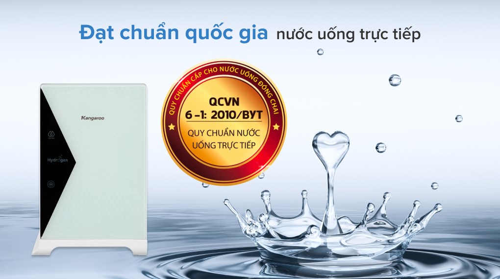 Máy lọc nước R.O Hydrogen Kangaroo KG100HU 5 lõi - Nước sạch