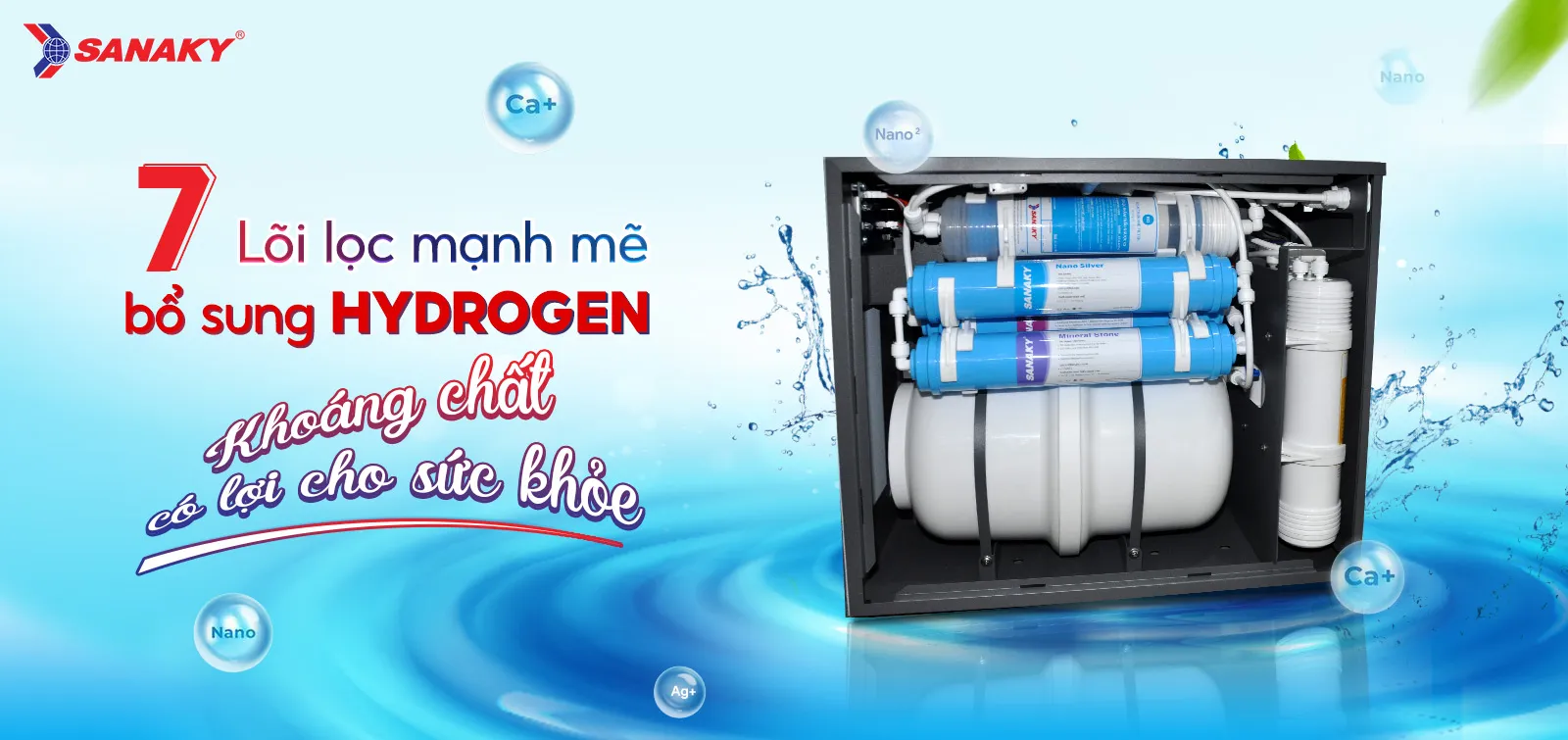 7 lõi lọc mạnh mẽ bổ sung Hydrogen và khoáng chất có lợi cho sức khỏe 7 lõi lọc mạnh mẽ bổ sung Hydrogen và khoáng chất có lợi cho sức khỏe