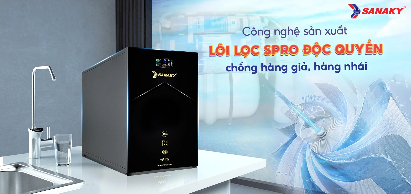 Công nghệ sản xuất lõi lọc Spro độc quyền chống hàng giả, hàng nhái Công nghệ sản xuất lõi lọc Spro độc quyền chống hàng giả, hàng nhái