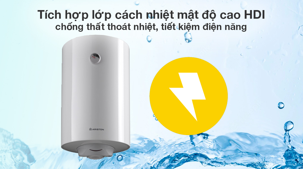 Máy nước nóng gián tiếp Ariston 80 lít PRO R 80 V 2.5 FE - Khả năng tiết kiệm điện Máy nước nóng gián tiếp Ariston 80 lít PRO R 80 V 2.5 FE - Khả năng tiết kiệm điện