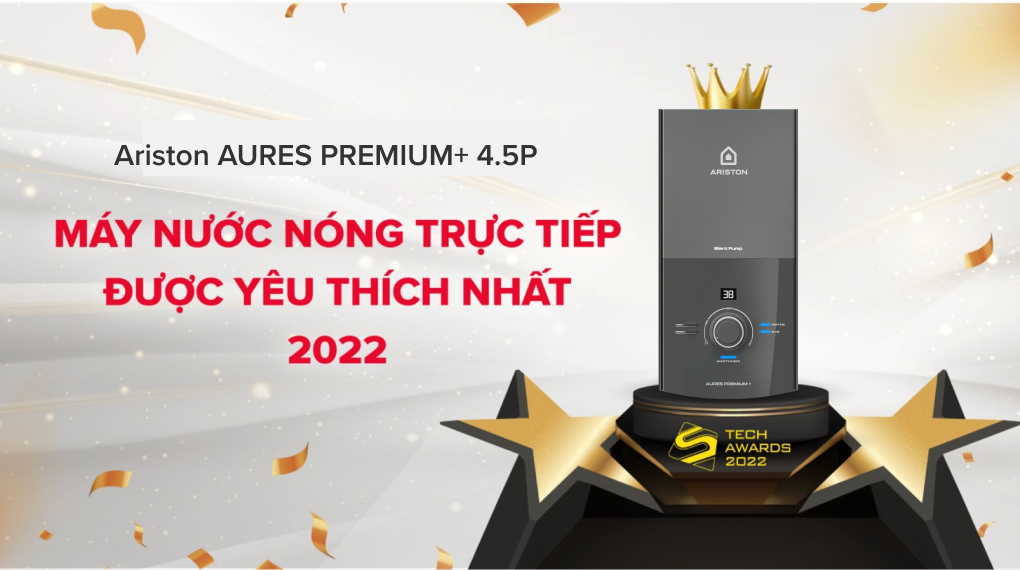 Máy nước nóng trực tiếp Ariston AURES PREMIUM+ 4.5P
