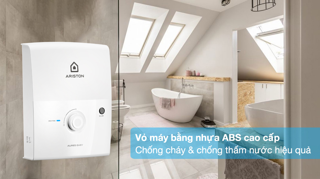 Máy nước nóng trực tiếp Ariston AURES EASY 4.5 D - Thiết kế Máy nước nóng trực tiếp Ariston AURES EASY 4.5 D - Thiết kế