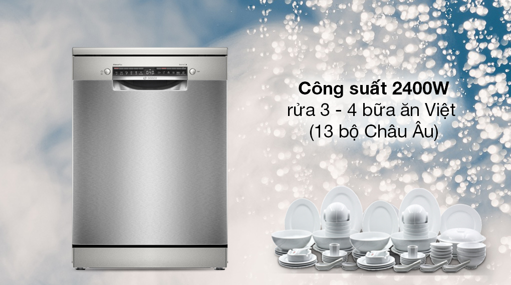 Máy rửa chén độc lập Bosch SMS4ECI26E - Công suất - Độ ồn
