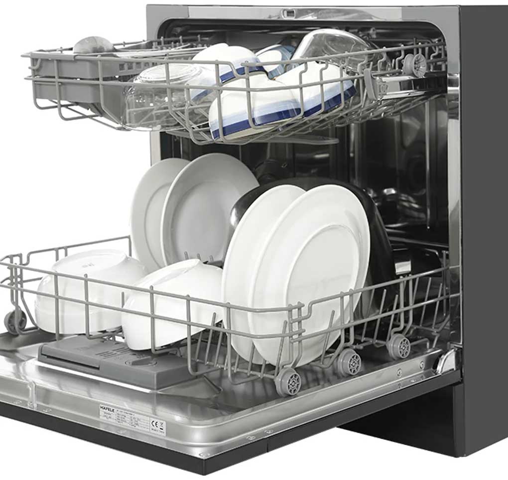 may-rua-chen-mini-hafele-hdw-t5531b-124345-1 Máy rửa chén Hafele HDW-T5531B/538.21.350 làm sạch bát đĩa hiệu quả