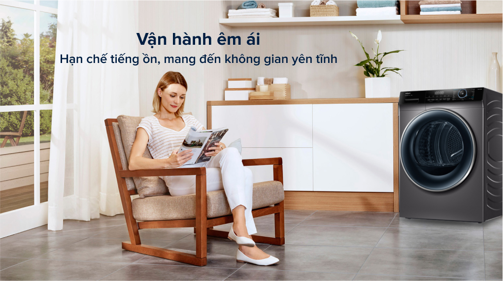 Máy sấy bơm nhiệt Aqua Inverter 10 kg AQH-H1000H PS - Động cơ tiết kiệm điện Máy sấy bơm nhiệt Aqua Inverter 10 kg AQH-H1000H PS - Động cơ tiết kiệm điện