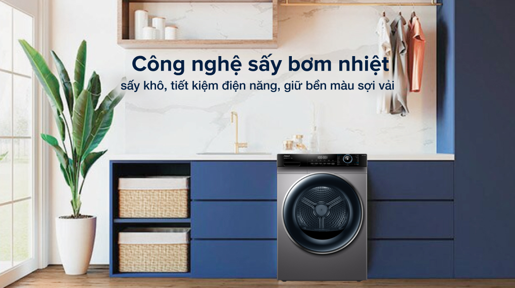 Máy sấy bơm nhiệt Aqua Inverter 10 kg AQH-H1000H PS - Đặc điểm và cơ chế Máy sấy bơm nhiệt Aqua Inverter 10 kg AQH-H1000H PS - Đặc điểm và cơ chế