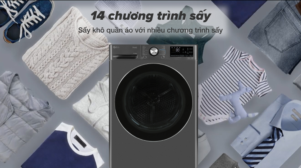 Máy sấy bơm nhiệt LG Inverter 10.5 kg DVHP50B - Chương trình sấy Máy sấy bơm nhiệt LG Inverter 10.5 kg DVHP50B - Chương trình sấy