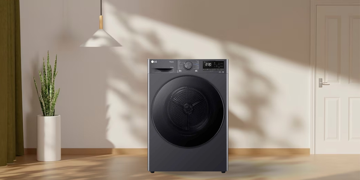 Máy Sấy Bơm Nhiệt LG Inverter 10.5 Kg DVHP50M có thiết kế tối giản, hiện đại