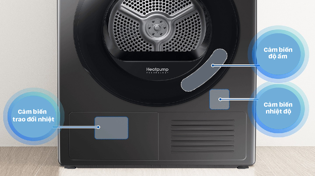 Máy sấy bơm nhiệt Samsung 9 kg DV90TA240AX/SV - Cảm biến thông minh Optimal Dry Máy sấy bơm nhiệt Samsung 9 kg DV90TA240AX/SV - Cảm biến thông minh Optimal Dry