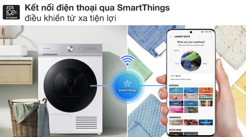 Máy sấy bơm nhiệt Samsung 9 kg DV90BB9440GH/SV - Tiện ích