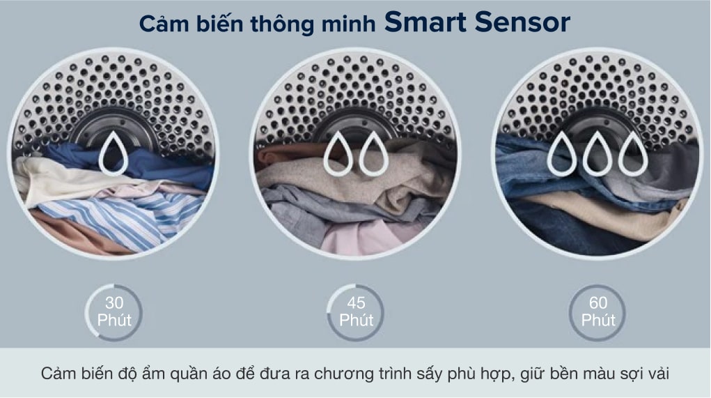 Máy sấy thông hơi Electrolux 8.5 kg EDS854J3WB - Cảm biến thông minh Smart Sensor Máy sấy thông hơi Electrolux 8.5 kg EDS854J3WB - Cảm biến thông minh Smart Sensor
