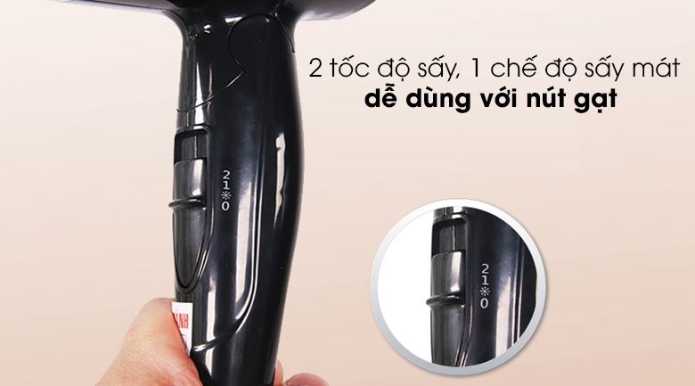 Máy sấy tóc Sunhouse SHD2306 - Có 2 tốc độ sấy, 1 chế độ sấy mát Máy sấy tóc Sunhouse SHD2306 - Có 2 tốc độ sấy, 1 chế độ sấy mát