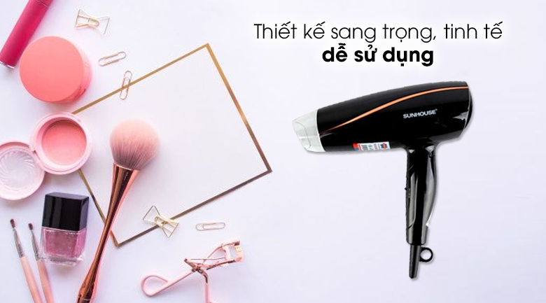 Máy sấy tóc Sunhouse SHD2306 - Thiết kế tối giản, gọn gàng Máy sấy tóc 1200W Sunhouse SHD2306