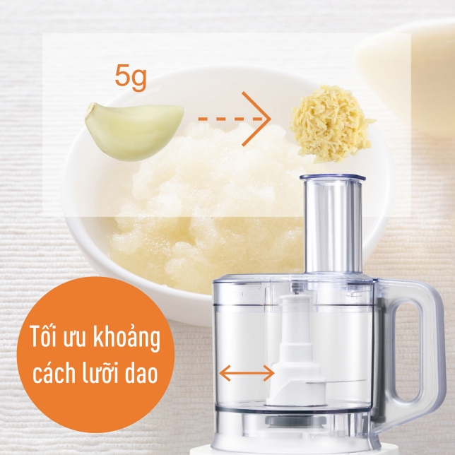 Dễ dàng cắt thái đa dạng khối lượng thực phẩm