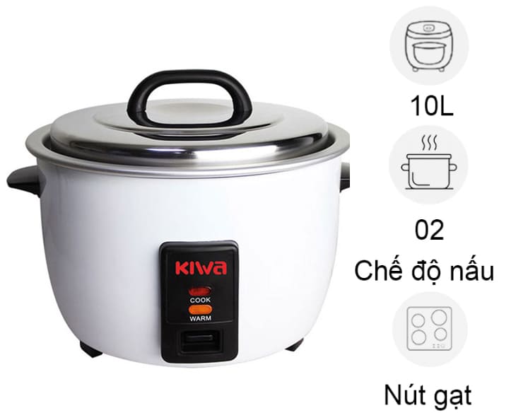 Nồi cơm điện nắp rời Kiwa 10 lít MK-55RE