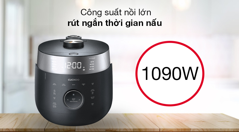 Nồi cơm cao tần Cuckoo 1.08 lít CRP-LHTR0609F/BKSIVNCV - Tiết kiệm thời gian nấu với công suất mạnh mẽ 1090W Nồi cơm cao tần Cuckoo 1.08 lít CRP-LHTR0609F/BKSIVNCV - Tiết kiệm thời gian nấu với công suất mạnh mẽ 1090W