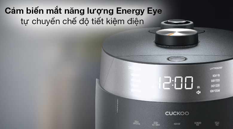 Nồi cơm cao tần Cuckoo 1.08 lít CRP-LHTR0609F/BKSIVNCV - Hỗ trợ cảm biến mắt năng lượng Energy Eye Nồi cơm cao tần Cuckoo 1.08 lít CRP-LHTR0609F/BKSIVNCV - Hỗ trợ cảm biến mắt năng lượng Energy Eye