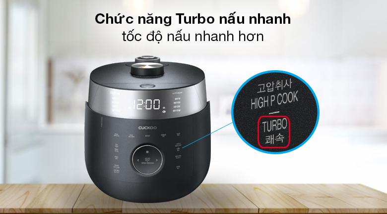 Nồi cơm cao tần Cuckoo 1.08 lít CRP-LHTR0609F/BKSIVNCV - Chức năng Turbo nấu nhanh cho cơm nấu chín nhanh hơn Nồi cơm cao tần Cuckoo 1.08 lít CRP-LHTR0609F/BKSIVNCV - Chức năng Turbo nấu nhanh cho cơm nấu chín nhanh hơn