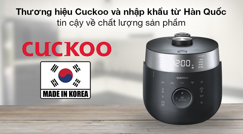 Nồi cơm cao tần Cuckoo 1.08 lít CRP-LHTR0609F/BKSIVNCV - Thương hiệu Cuckoo - Hàn Quốc, sản xuất và nhập khẩu từ Hàn Quốc Nồi cơm áp suất cao tần Cuckoo CRP-LHTR0609F/BK