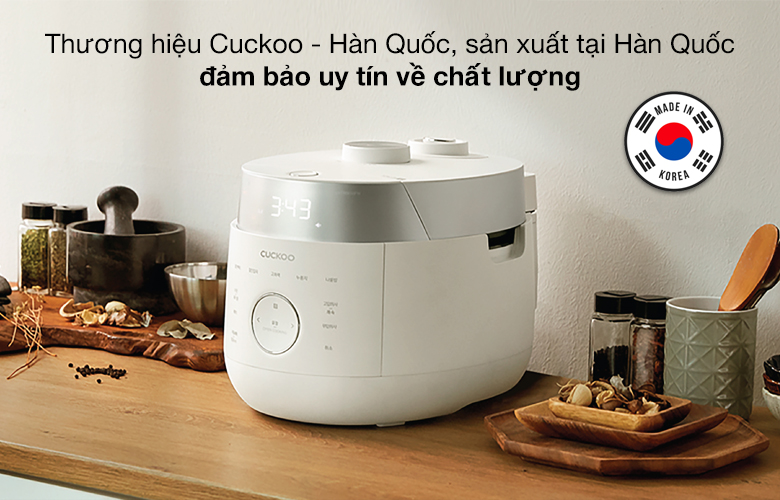 Nồi cơm áp suất cao tần Cuckoo CRP-LHTR0609F/WH