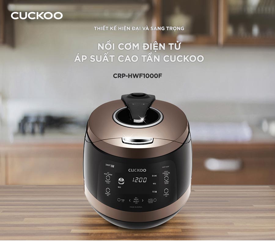 Nồi cơm áp suất cao tần Cuckoo 1.8 lít CRP-HWF1000F