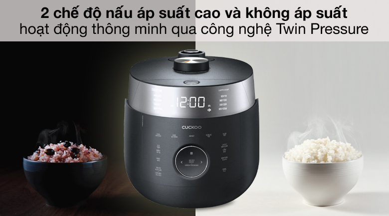 Twin Pressure - Nồi cơm cao tần Cuckoo 1.8 lít CRP-LHTR1009F/BKSIVNCV Twin Pressure - Nồi cơm cao tần Cuckoo 1.8 lít CRP-LHTR1009F/BKSIVNCV