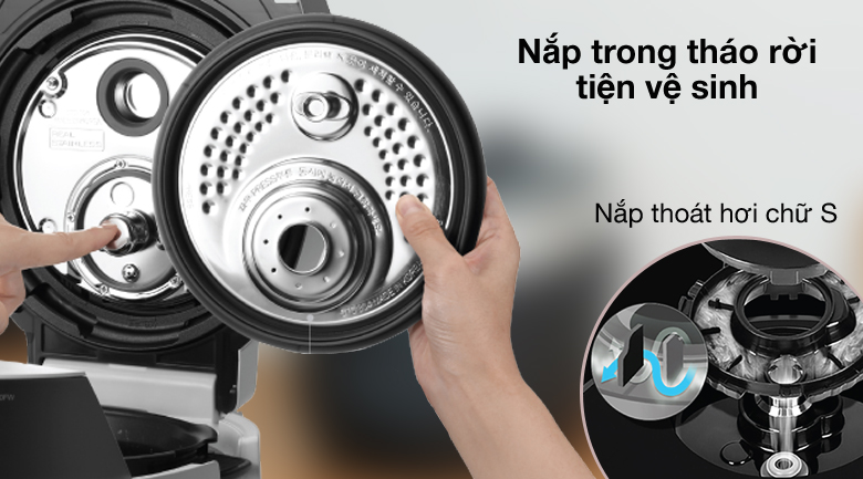 Nắp trong tháo rời - Nồi cơm cao tần Cuckoo 1.8 lít CRP-LHTR1009F/BKSIVNCV Nắp trong tháo rời - Nồi cơm cao tần Cuckoo 1.8 lít CRP-LHTR1009F/BKSIVNCV