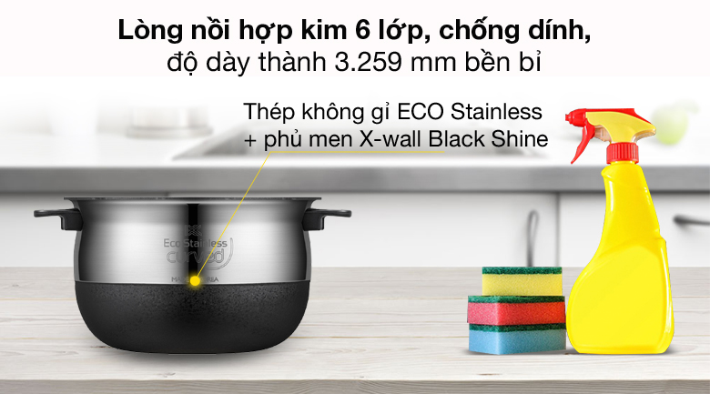 Lòng nồi cao cấp - Nồi cơm cao tần Cuckoo 1.8 lít CRP-LHTR1009F/BKSIVNCV Lòng nồi cao cấp - Nồi cơm cao tần Cuckoo 1.8 lít CRP-LHTR1009F/BKSIVNCV