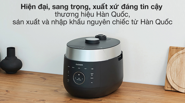 Sang trọng - Nồi cơm cao tần Cuckoo 1.8 lít CRP-LHTR1009F/BKSIVNCV Nồi cơm áp suất cao tần Cuckoo CRP-LHTR1009F/BK