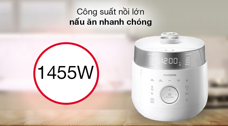 Nồi cơm cao tần Cuckoo 1.8 lít CRP-LHTR1009F/WHSIVNCV - Công suất Nồi cơm cao tần Cuckoo 1.8 lít CRP-LHTR1009F/WHSIVNCV - Công suất