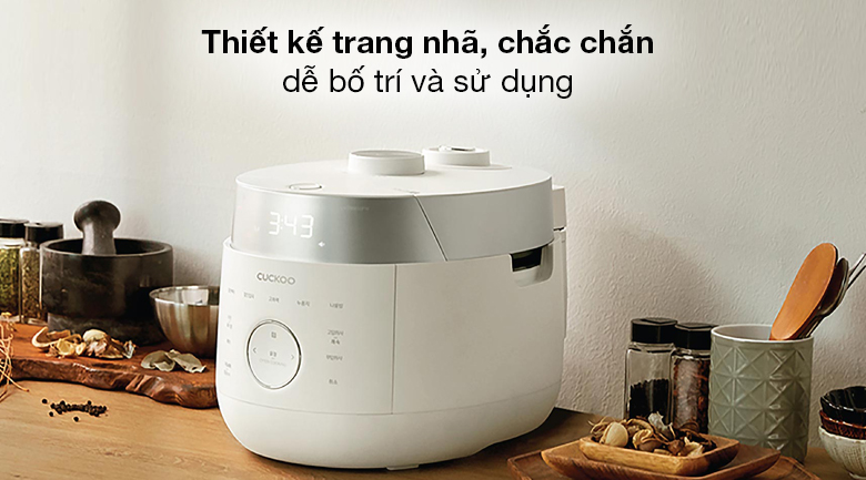 Nồi cơm cao tần Cuckoo 1.8 lít CRP-LHTR1009F/WHSIVNCV - Thiết kế đơn giản, gọn đẹp Nồi cơm cao tần Cuckoo 1.8 lít CRP-LHTR1009F/WHSIVNCV - Thiết kế đơn giản, gọn đẹp