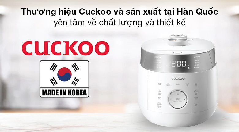 Nồi cơm cao tần Cuckoo 1.8 lít CRP-LHTR1009F/WHSIVNCV - Thương hiệu Cuckoo - Hàn Quốc, sản xuất và nhập khẩu nguyên chiếc từ Hàn Quốc Nồi cơm áp suất cao tần Cuckoo CRP-LHTR1009F/WH