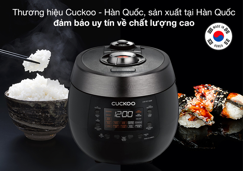 Nồi cơm áp suất Cuckoo 1.8 lít CRP-RT1008F/BKTSVNCV