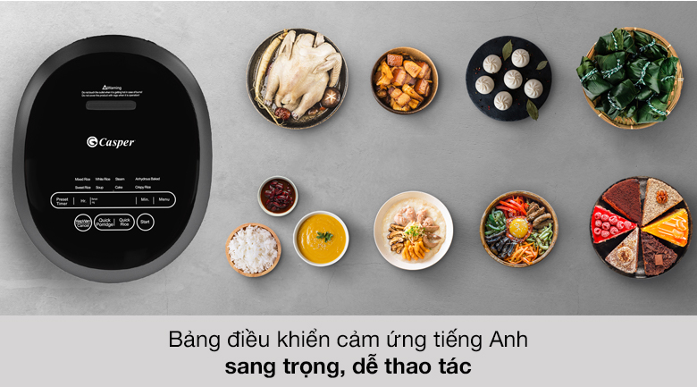 Nồi cơm điện cao tần 1.5 lít Casper CI-15RC01 - Bảng điều khiển cảm ứng Nồi cơm điện cao tần 1.5 lít Casper CI-15RC01 - Bảng điều khiển cảm ứng